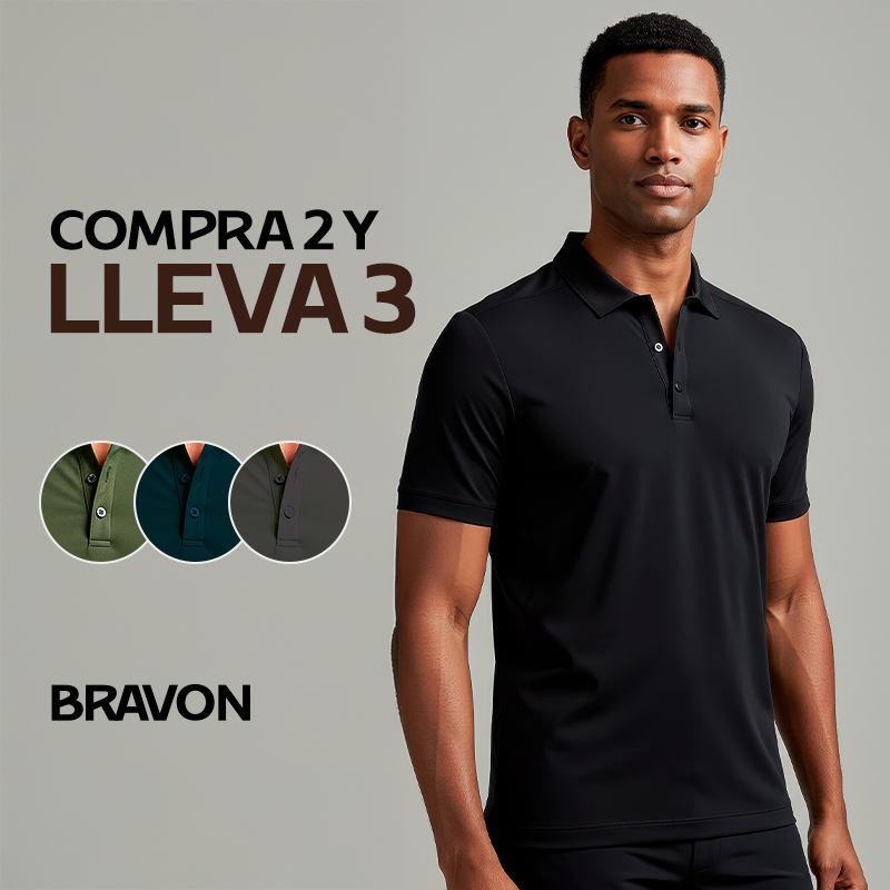 Pack 3 Polos Bravón Tech – Estilo Elegante y Frescura Garantizada - COMPRA 2 Y LLÉVATE 3 HOY